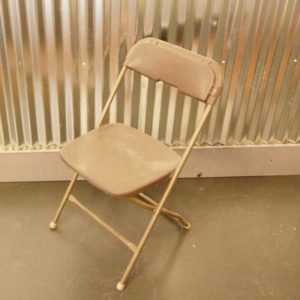 brown metal chair